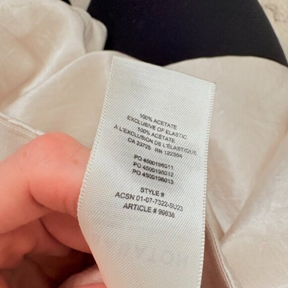 Aritzia Babaton Slip Mini Skirt Nude Champagne Size 00 - Picture 6 of 6